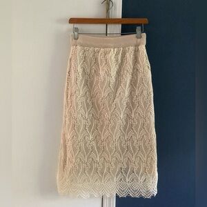 Gorgeous double-layered lace knit dress